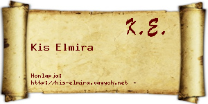 Kis Elmira névjegykártya