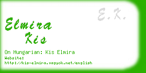 elmira kis business card